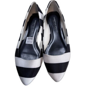 Christian Siriano Black & White point toe Flats size 7 New with tags